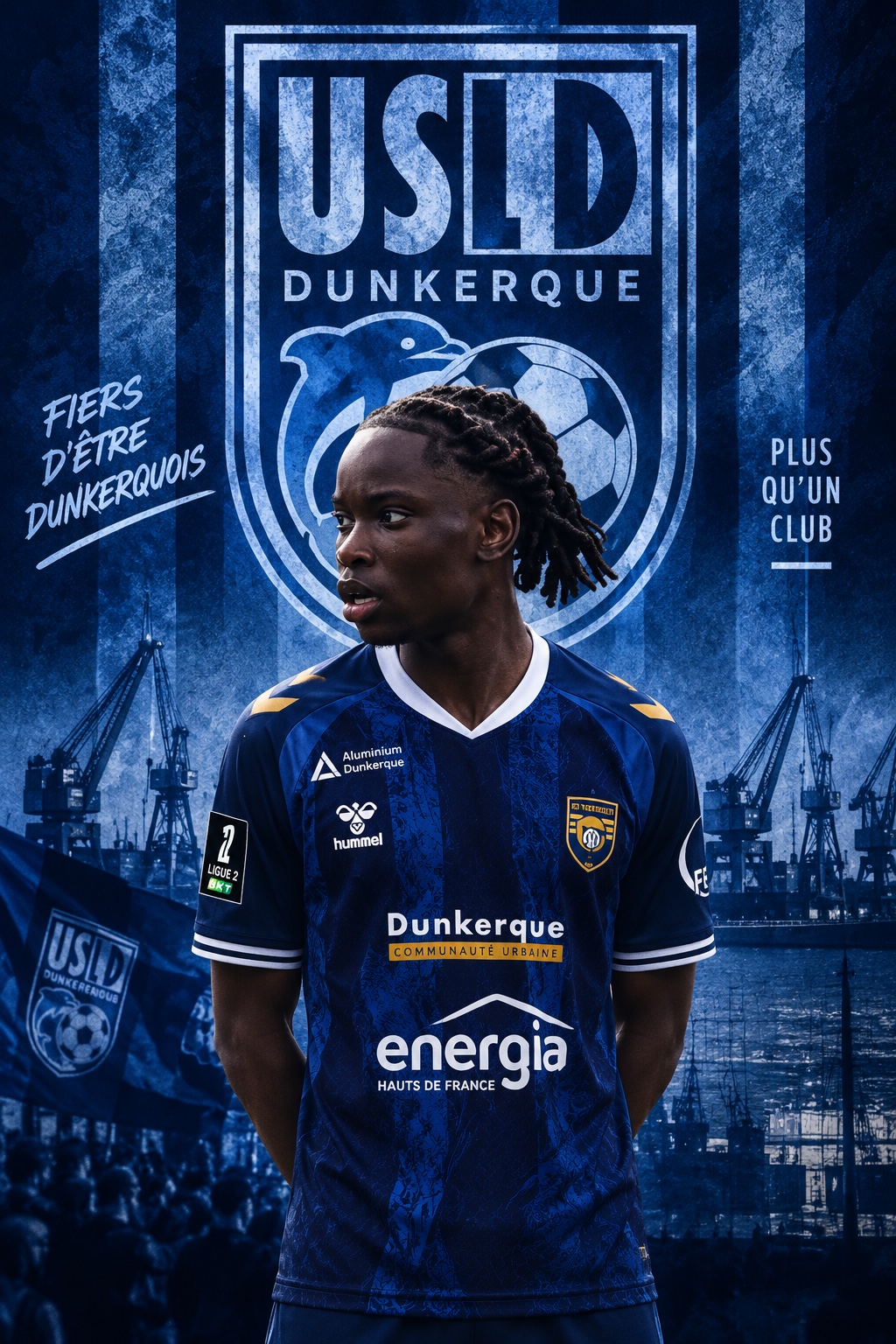 Aaron-Habib SAKU en action avec l’USL Dunkerque